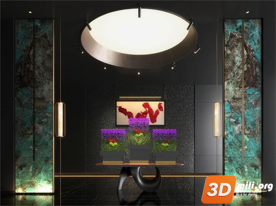 Lobby Decoration Skp Files 